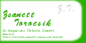 zsanett torocsik business card