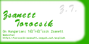 zsanett torocsik business card